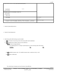 Form JV-257 &quot;Change to Restraining Order After Hearing - Juvenile&quot; - California