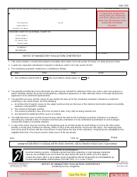 Document preview: Form DAL-020 Notice of Mandatory Evaluation Conference - California