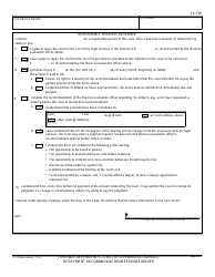 Form JV-136 Juvenile Dependency - Cost of Appointed Counsel: Repayment Recommendation/Response/Order - California, Page 2