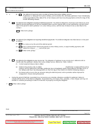 Form MIL-020 Order on Petition for Relief From Financial Obligations During Military Service - California, Page 2