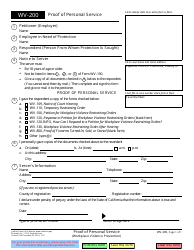 Document preview: Form WV-200 Proof of Personal Service - California