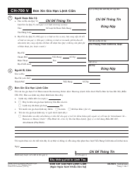 Document preview: Form CH-700 V Request to Renew Restraining Order - California (Vietnamese)