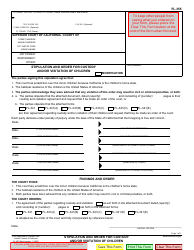 Document preview: Form FL-355 Stipulation and Order for Custody and/or Visitation of Children - California