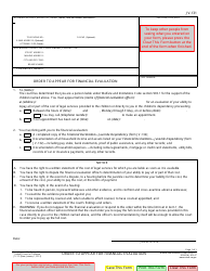 Document preview: Form JV-131 Order to Appear for Financial Evaluation - California