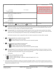 Form FL-982 Order for Publication or Posting (Family Law) - California