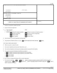 Form JV-479 Order of Adoption of Nonminor Dependent - California