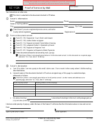 Form SC-112A Proof of Service by Mail - California