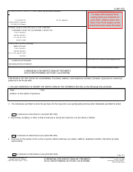Document preview: Form SUBP-050 Subpoena for Inspection of Premises in Action Pending Outside California - California