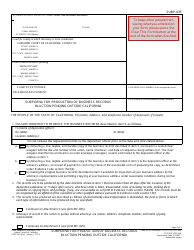 Form SUBP-035 Subpoena for Production of Business Records in Action Pending Outside California - California