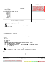 Document preview: Form FL-985 Proof of Service by Posting - California