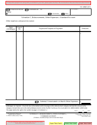 Form GC-400(C)(11) Schedule C &quot;Disbursements, Other Expenses - Standard Account&quot; - California