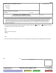 Document preview: Form CR-252 Receiving Court Comment Form - California