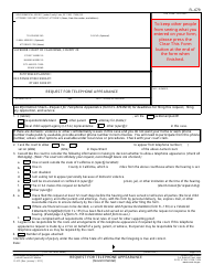 Form FL-679 Request for Telephone Appearance - California