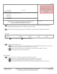 Document preview: Form JV-451 Prisoner's Statement Regarding Appearance at Hearing Affecting Parental Rights - California