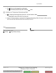 Form WV-115 Request to Continue Court Hearing - California, Page 2