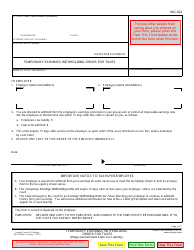 Document preview: Form WG-024 Temporary Earnings Withholding Order for Taxes - California