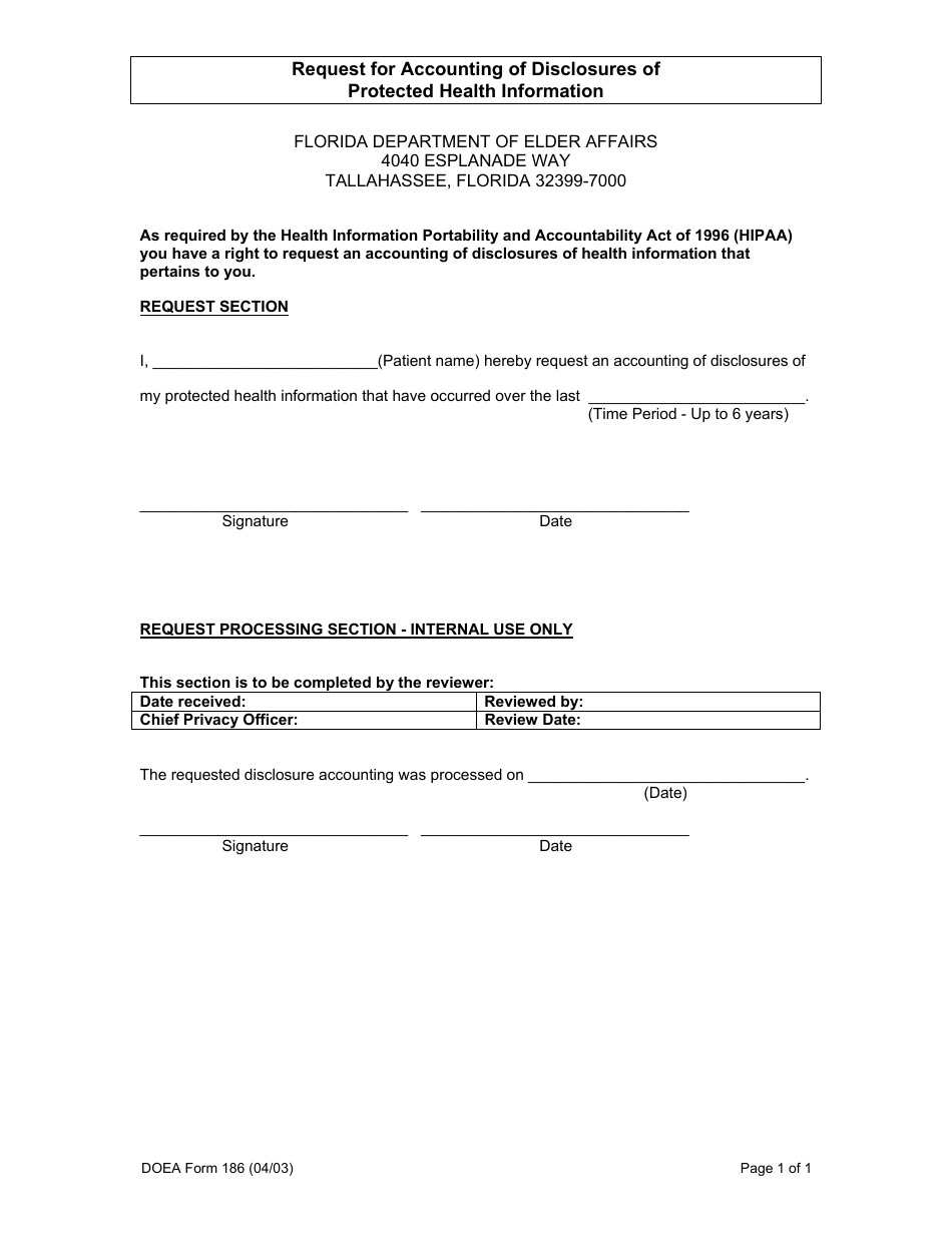 Doea Form 186 - Fill Out, Sign Online And Download Printable Pdf 