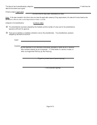 Form CR2E009 Articles of Amendment to Articles of Incorporation of a Florida Not for Profit Corporation - Florida, Page 6