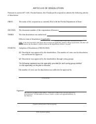 Form CR2E012 Articles of Dissolution to Dissolve a Florida Profit Corporation - Florida, Page 3
