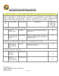 Document preview: Instructions for Form DFS-F5-DWC-11, ADA Form J430D Ada Dental Claim Form - Florida