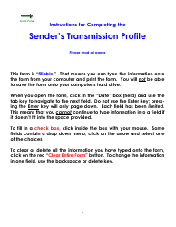 Document preview: Form WC169 Sender's Transmission Profile - Colorado
