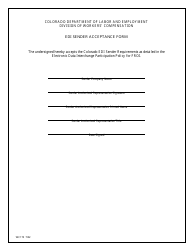 Document preview: Form WC175 Edi Sender Acceptance Form - Colorado