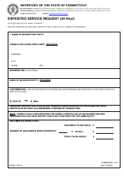 Document preview: Form EXP-1-1.0 Expedited Service Request (24 Hour) - Connecticut