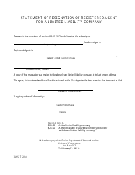 Form INHS17 Statement of Resignation of Registered Agent for a Limited Liability Company - Florida, Page 2