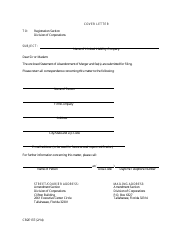Document preview: Form CR2E137 Statement of Abandonment of Merger - Florida