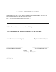 Form CR2E135 Statement of Abandonment of Conversion - Florida, Page 2