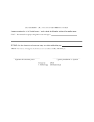 Form CR2E144 Abandonment of Articles of Interest Exchange - Florida, Page 2