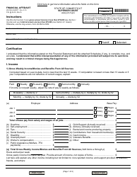 Form JD-FM-6-SHORT Financial Affidavit - Connecticut