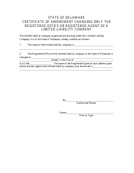 Certificate of Amendment Changing Only the Registered Office/Agent of Limited Liability Company - Delaware, Page 3