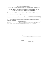 Certificate of Amendment Changing Only the Registered Office/Agent of Foreign Limited Liability Company - Delaware, Page 3