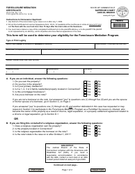 Document preview: Form JD-CV-108 Foreclosure Mediation Certificate - Connecticut