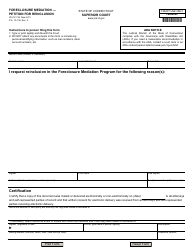 Document preview: Form JD-CV-136 Foreclosure Mediation - Petition for Reinclusion - Connecticut