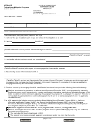 Form JD-CL-114 Affidavit - Federal Loss Mitigation Programs - Connecticut