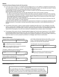 Form JD-CV-30 Execution for Ejectment, Mortgage Foreclosure - Connecticut, Page 2