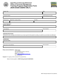 Document preview: Training Program Registration Form (Non-aasis Users Only) - Arkansas