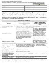 Document preview: Form STD.618S Industrial Disability Leave With Supplementation Benefits Information and Options Selection - California
