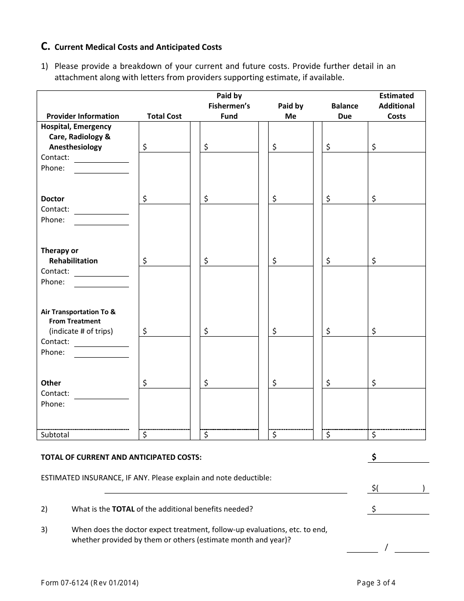 Form 07-6124 Commercial Fishermens Fund Compelling Reasons Questionnaire - Alaska, Page 3
