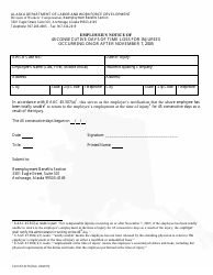 Form 07-6170 &quot;Employer's Notice of 45 Consecutive Days of Time Loss for Injuries&quot; - Alaska