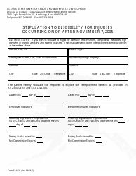 Form 07-6152 &quot;Stipulation to Eligibility for Injuries&quot; - Alaska