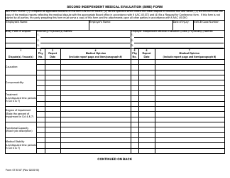 Form 07-6147 Second Independent Medical Evaluation (Sime) Form - Alaska