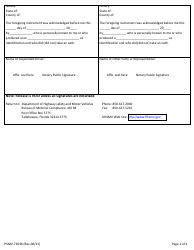 Form HSMV-74036 Agreement for Release and Monthly Repayment Note - Florida, Page 2