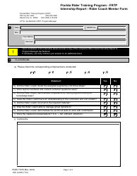 Document preview: Form HSMV77079 Ridercoach Mentor Form - Florida