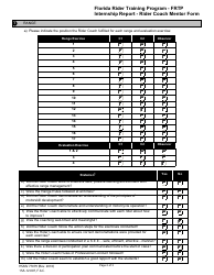 Form HSMV77079 Ridercoach Mentor Form - Florida, Page 2