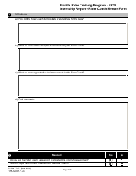 Form HSMV77079 Ridercoach Mentor Form - Florida, Page 3