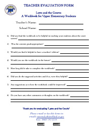 Document preview: Teacher Evaluation Form - Connecticut
