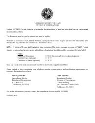 Document preview: Form CR2E059A Articles of Dissolution - Florida